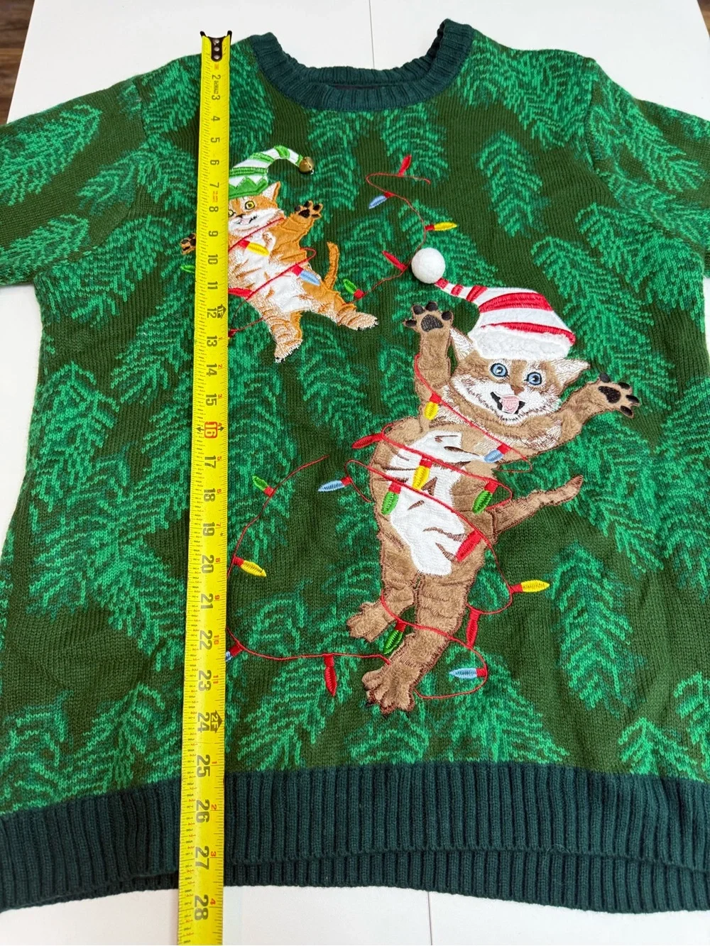 Blizzard Bay Mens Ugly Christmas Sweater Crazy Cats size XL